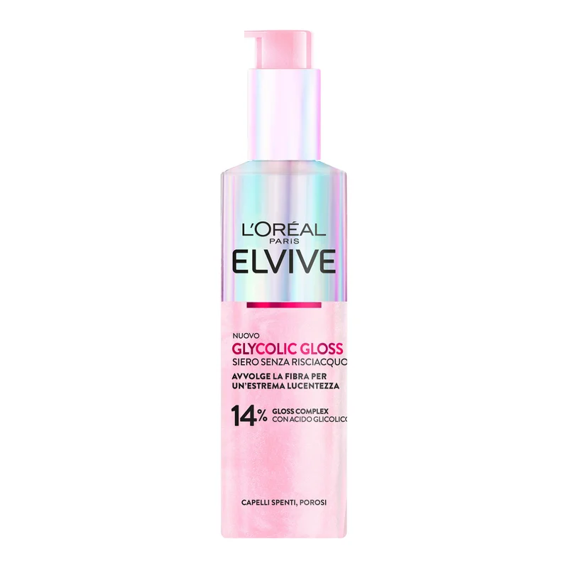 L'Oréal Paris Elvive Glycolic Gloss Siero Senza Risciacquo con Acido Glicolico 150ml - Siero Capelli