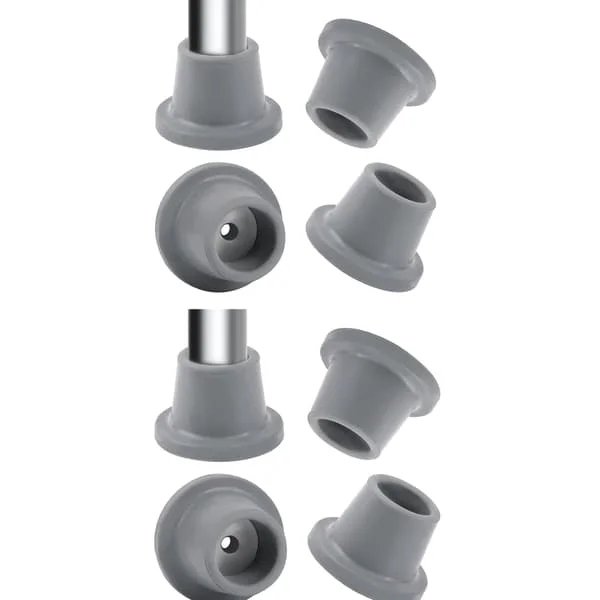 Shower Chair Feet (28mm, x8 units), Stool Leg Protectors, Chair Leg Protectors, Non-slip Grey Rubber, Replacement Covers