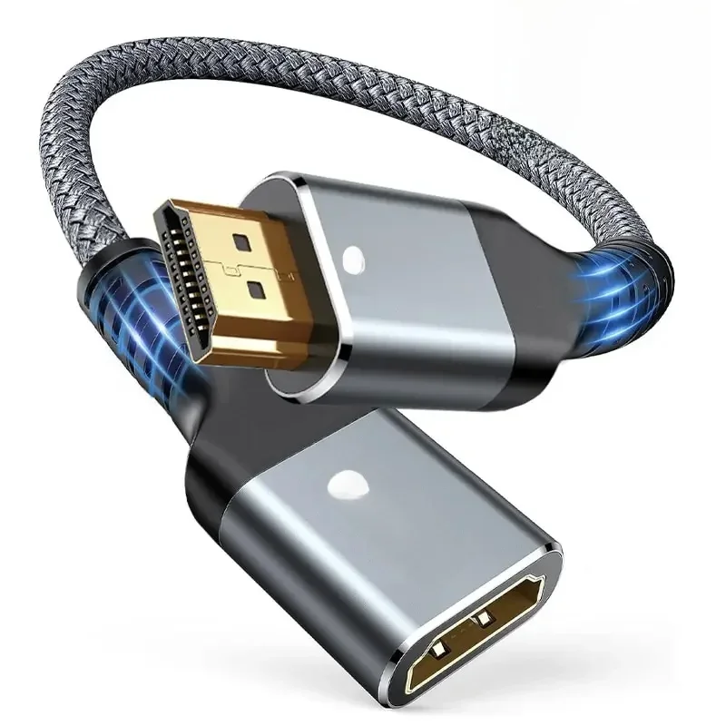 AliExpress - HDMI 2.1 8K Stecker auf Buchse Kabel HDMI Verlängerung geflochtenes Kabel 8K@60Hz 4K@240Hz Extender Adapter für Roku TV PS5 HDTV Blu-ray