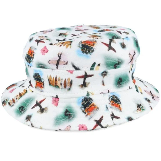 MJM Hats - White bucket Kapelusz - Cotton/Linen Off White Bucket @ Hatstore