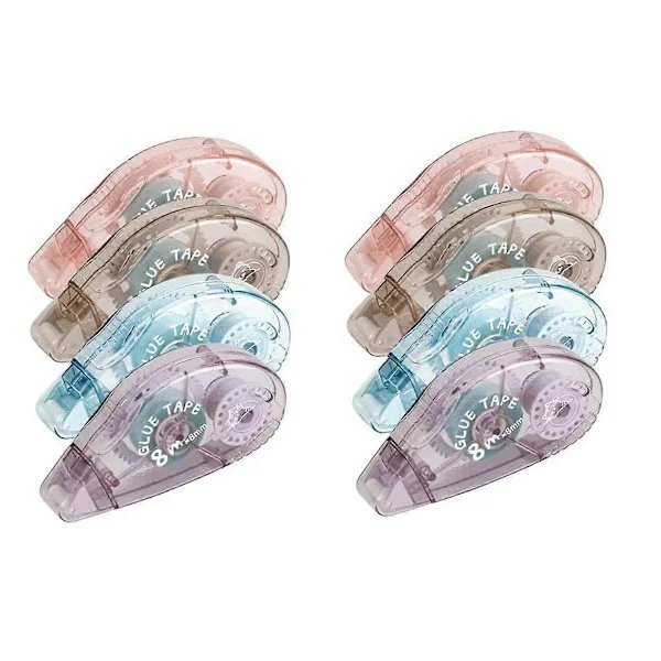 [RM]Double-Sided Tape Roller - 8-Pack Self-Adhesive Scrapbook Glue Tape Runner Roller (8mm X 64m)