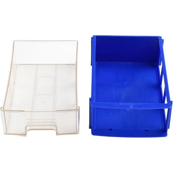 Scenlåda Designade Delar Komponenter Fingergrepp Stark Konstruktion Plast Stapelbara Klara Lådor för Hårdvara Skruvar Verktygslåda (stor storlek) Stor