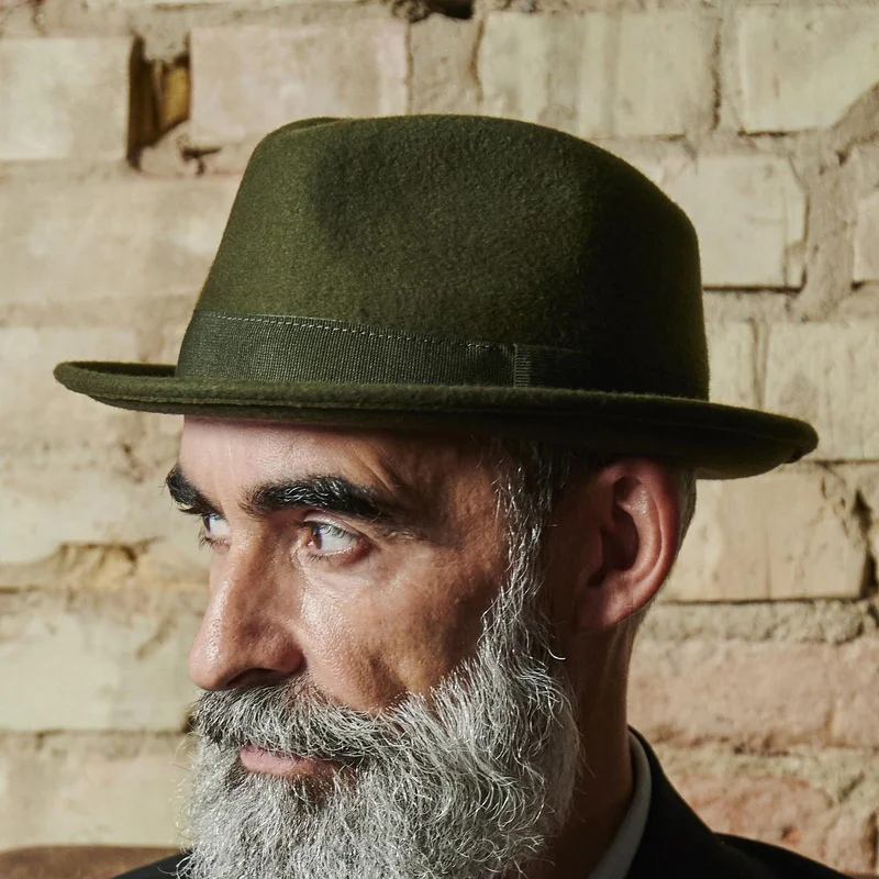 Tomasso Olive Green Moda Trilby for Men - Trilby hats