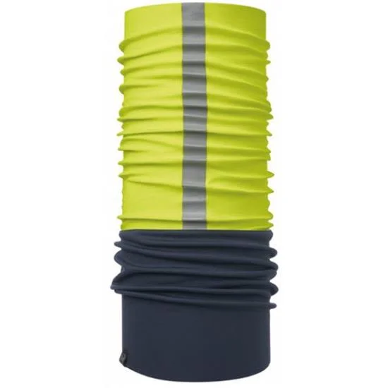 Buff Windproof Halsvärmare gul, med reflex, Kläder