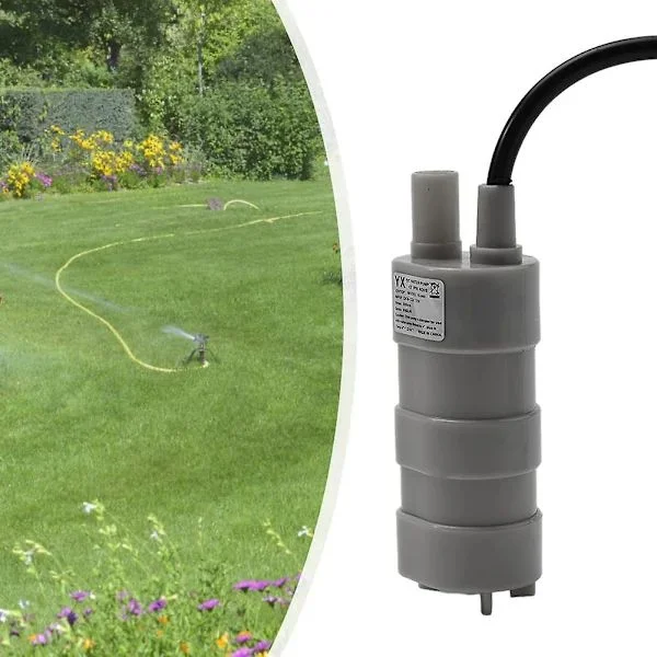 [PL】DC Dränkbar pump 12V 600L/H Vattenpump Liten pump Husvagn För Camping Lågbrus Trädgård Mini Vattenpump Motoraxel