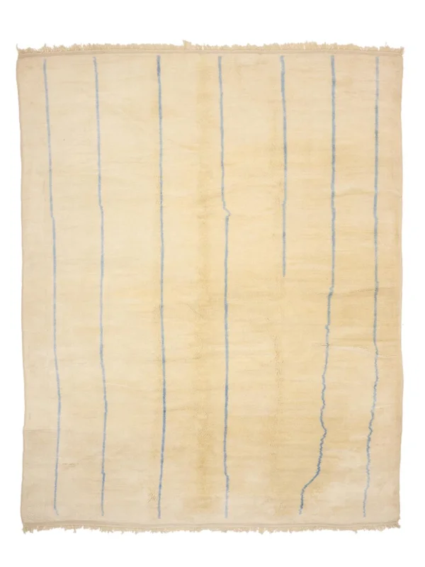 Annodato A Mano Berber Moroccan - Beni Ourain 316X395 Tappeto Di Lana Beige/Arancione Largo