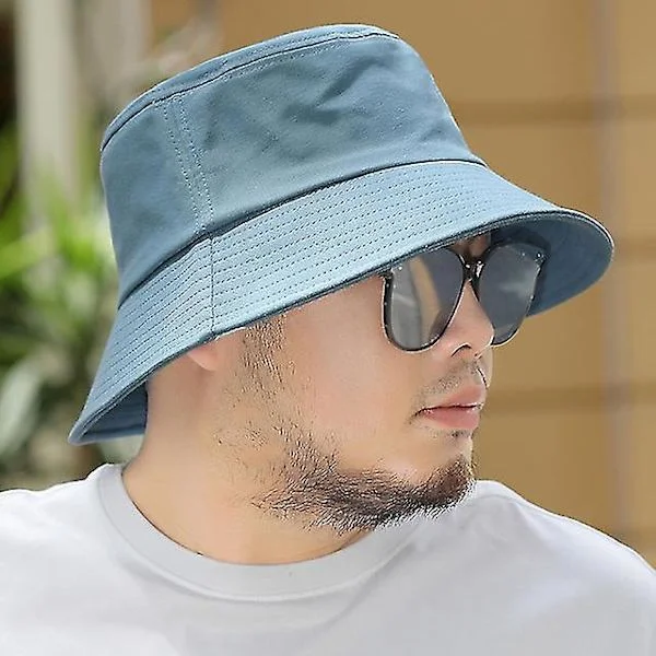 Big Head Man Stor Størrelse Solhatt Herre Sommer Fiskerhatt Voksen Bomull Panama Caps Pluss Størrelse Bøttehatter 52-56cm