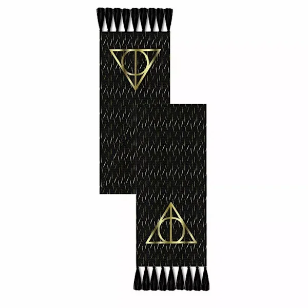 Harry Potter Unisex Vuxen Dödsreliker Halsduk One Size Svart/Guld