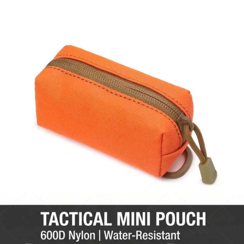 AliExpress - Outdoor Mini EDC Reißverschlusstasche MOLLE Kleine Tragbare Nylon-Schlüssel- und Münzbörse mit D-Ring für Radfahren, Jagen, Wandern, 