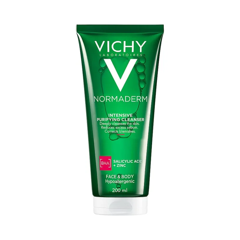 Vichy Vichy Normaderm Phytosolution Rensegel 200 ml, Mænd, Ansigtspleje, Uren Hud