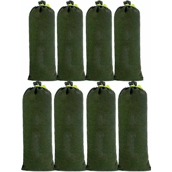 8 st Canvas Sandsäckar - Floodkontroll, Garage och Verkstad Kraftiga Färgäkta Sandsäckar