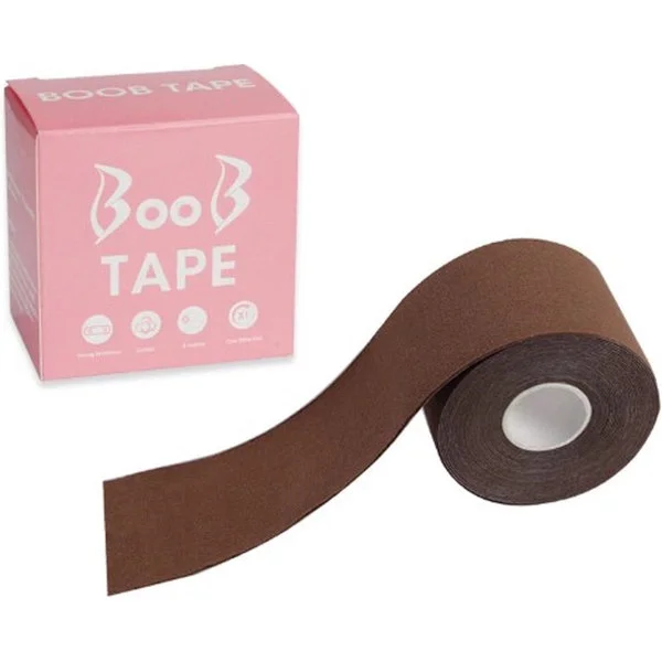 Boob tape - Fashion tape - Selvklæbende bh - Løftetape - Push up - 5x500cm - Kaffe/Brun