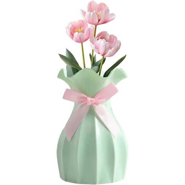 Small Decorative Vases, Modern Vases, Modern Decorative Vase, Modern Flower Vases, Vases for Table Decoration, H16 cm, Suitable for Indoor Dining 