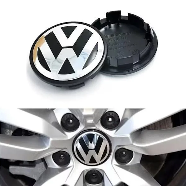 4-pack Volkswagen Navkapslar - Hjulnav emblem 56mm Silver