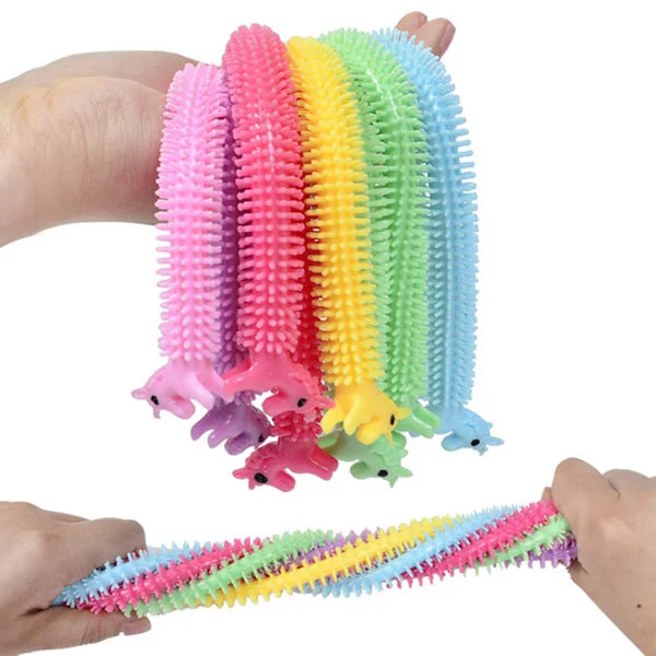6 st Färgglada Hand Stretchiga Rep Leksaker 19cm Anti Stress Leksaker Stretchiga Snöre Leksaker