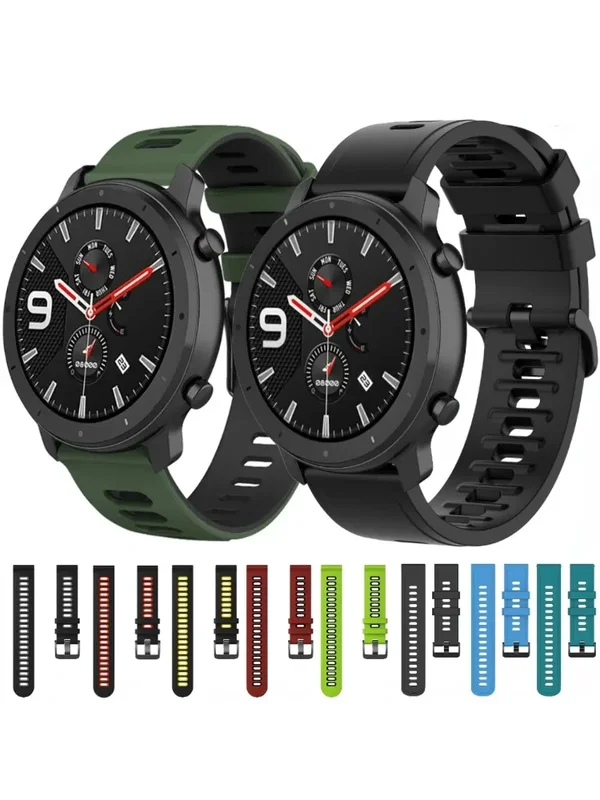 AliExpress - 22mm 20mm Silikonarmband für Amazfit GTR 47MM/2/2e/Stratos 3 GTR 4 3pro Armband für Amazfit GTS 4 Mini/3/2/Bip 6/Balance 2 Band