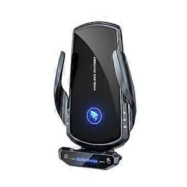 15W Qi Trådlös Billaddare, Snabb Trådlös Bil Laddare Automatisk Klämma Luftventil Klämma Bilhållare för iPhone Samsung