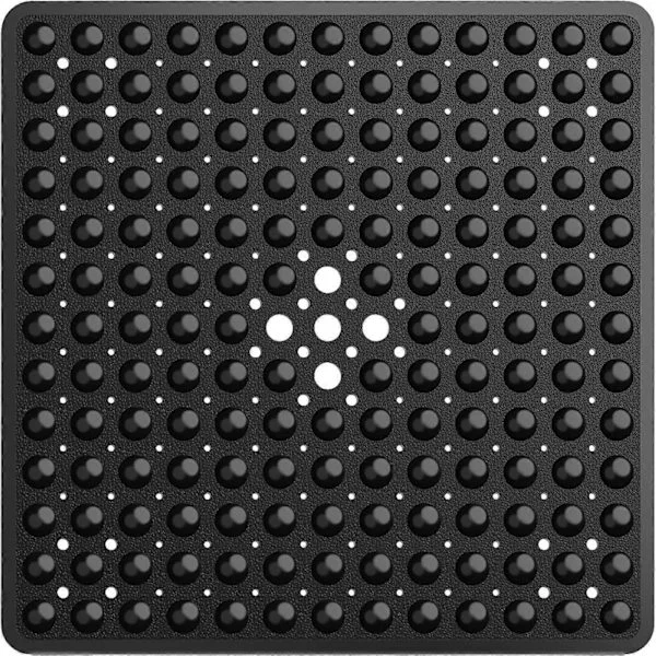 Square Shower Mat Non-Slip Anti-Mould - 53 x 53cm Shower Mats for Inside Shower, Non-Slip Rubber Shower Mat with Suction Cups & Drainage Holes