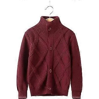 Strikket Babygenser Jente Myke Klær Småbarn Strikkede Gensere Gutt Vinterjakke Barn Langermet for Spedbarn, Størrelse: S(XL)