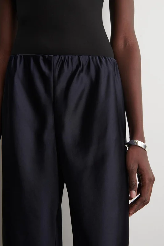 COS Satin Wide-Leg Trousers in Blue - Women