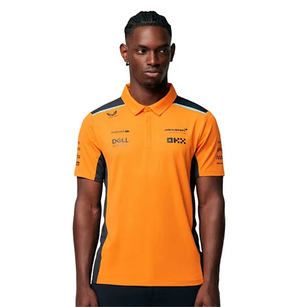 McLaren Ny F1 Racerdragt Gul Kortærmet Top Polo T-shirt Team Herre T-shirt
