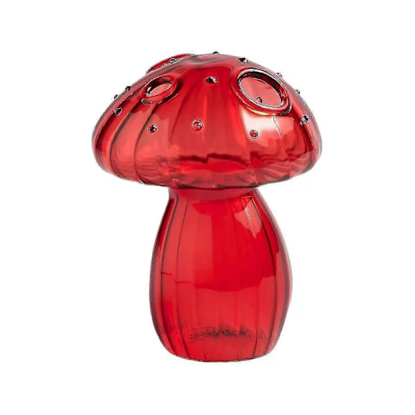 Delicate Mushroom Glass Vase Bud Vases Colored Fine Glass Vases Mushroom Flower Vase Mushroom Decor red