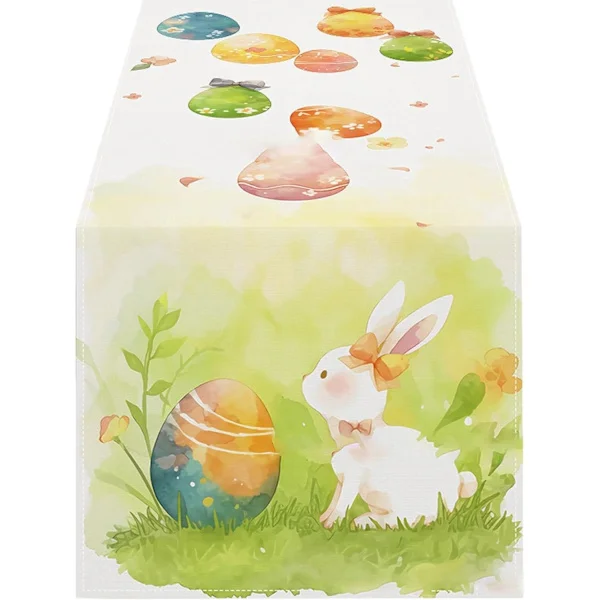 Easter Table Runner 33x183cm – Table Runner with Easter Eggs, Easter Decoration & Spring Decoration for Kitchen and Dining Room