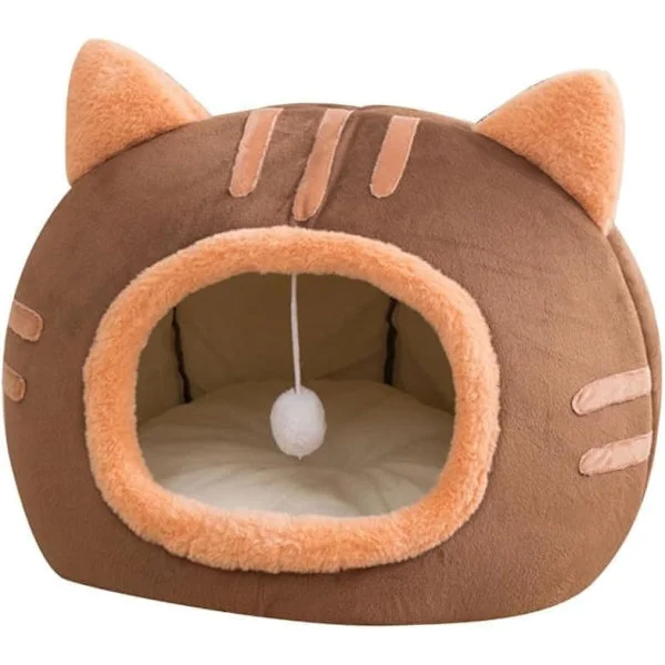 Cat House for Large Cats - 50x50x36cm, Cat Bed with Washable Cushion, Cat Bed for Large Pets_TF_TF