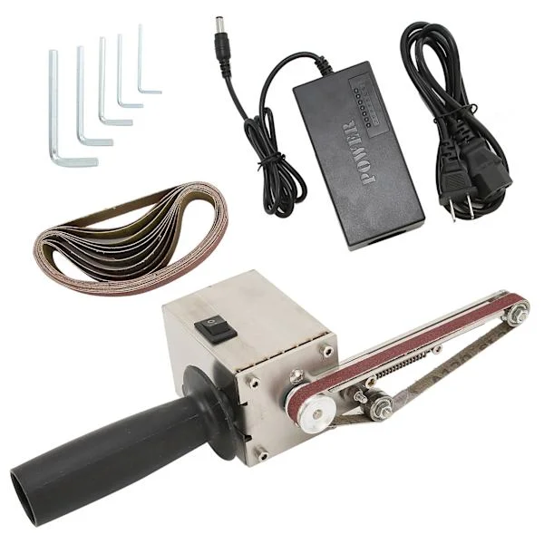 150W Mini Elektrisk Bandslip Handhållen Justerbar Hastighet DIY Verktyg US-kontakt