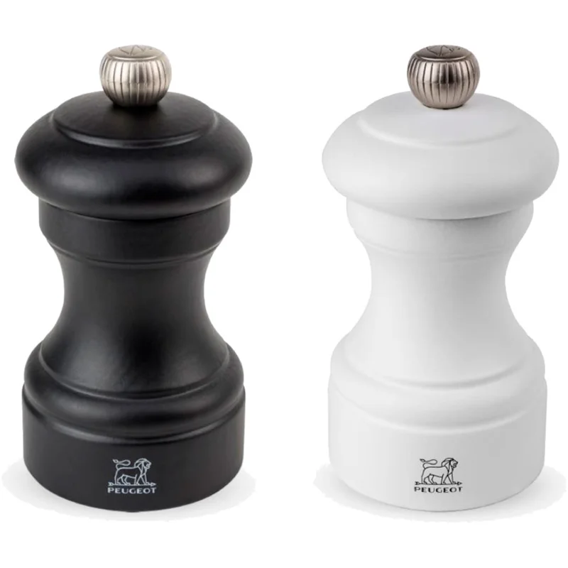 Peugeot Bistro Duo Salt- & Pepperkvern 10 cm Svart/Hvit' - 'Svart og hvitt