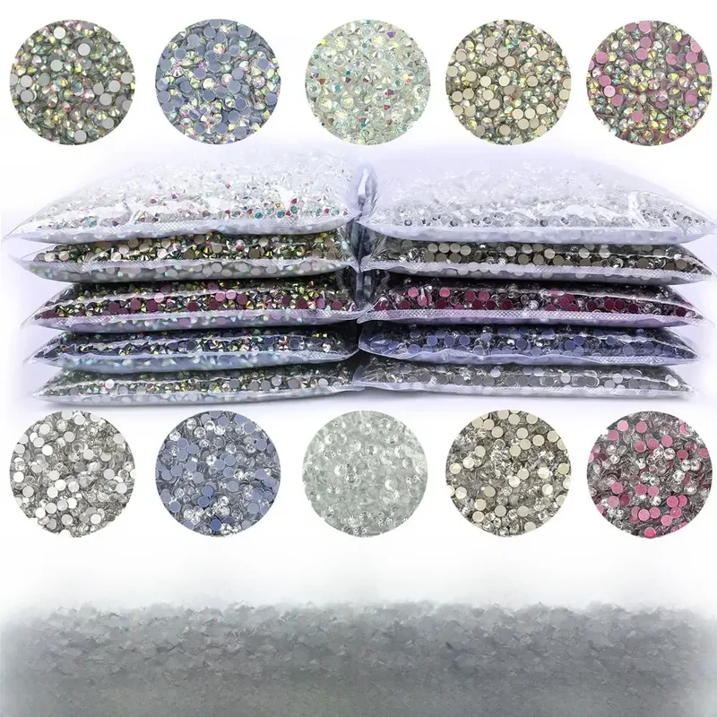 AliExpress - SS3-SS30 Big Bag Glitter Non hotfix FlatBack En Gros Top Qualité Meilleure DMC Clip AB Verre Strass Fer Sur Hotfix Strass