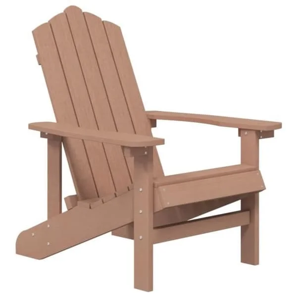 vidaXL Garden Adirondack Stol HDPE Brun
