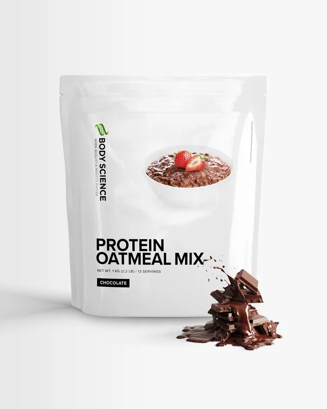 Proteingröt - 1 kg - Hot Chocolate - Body Science Protein Oatmeal Mix - Havregrynsgröt i micro, Grötmix protein