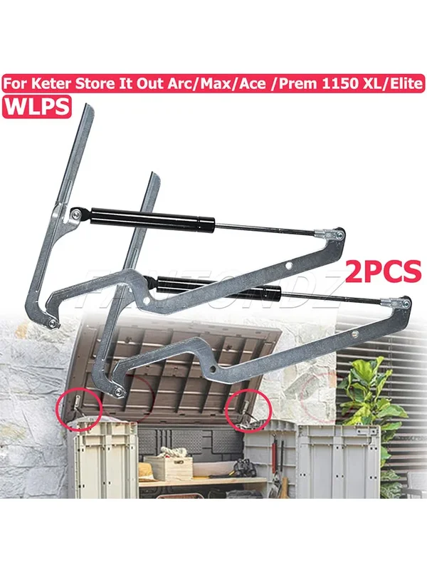 AliExpress - Charnière de remplacement WLPS pour Keter Max Arc Ace, 1 paire, pour ascenseur à Piston, boîte poubelle pour Keter Store-It Out, 