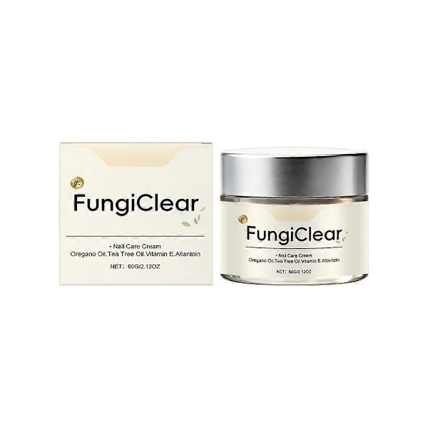 1-3X FungiClear Nail and Toenail Care Cream, Phrena Natural Formula with Tea Tree Oil, Oregano Oil, Vitamin E, and Allantoin, 60g (1 pc)