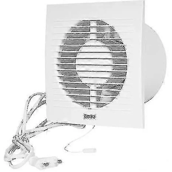 100mm Fläkt med Kabel - Tyst Väggmonterad Fläkt för Kök, Badrum, Hem och Toalett - Effektiv Ventilationslösning