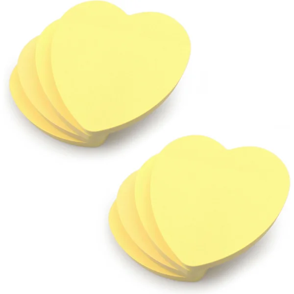 8 lohkon sydämenmuotoiset itseliimautuvat muistilaput pastellivärit 100 arkkia per lohko 7,6 x 7,6 cm irrotettavat itseliimautuvat muistilaput 
