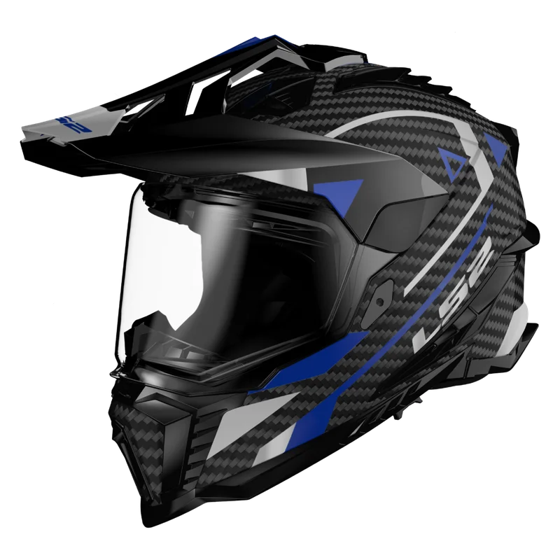 Casco Adventure LS2 MX701 Explorer Carbono Azul S