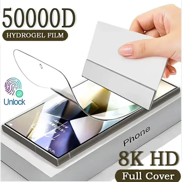 2-4 st Heltäckande Flexibel Silikon Hydrogel Film För Samsung S24 S25 Ultra S25 Edge S23 S21 FE S22 S20 S10 Skärmskydd Samsung S24 Ultra