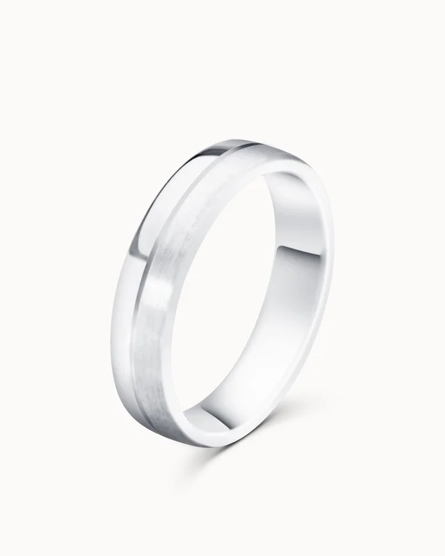 Philip Trouwring voor Heren 18K Witgoud - Vintage Design van Vanbruun