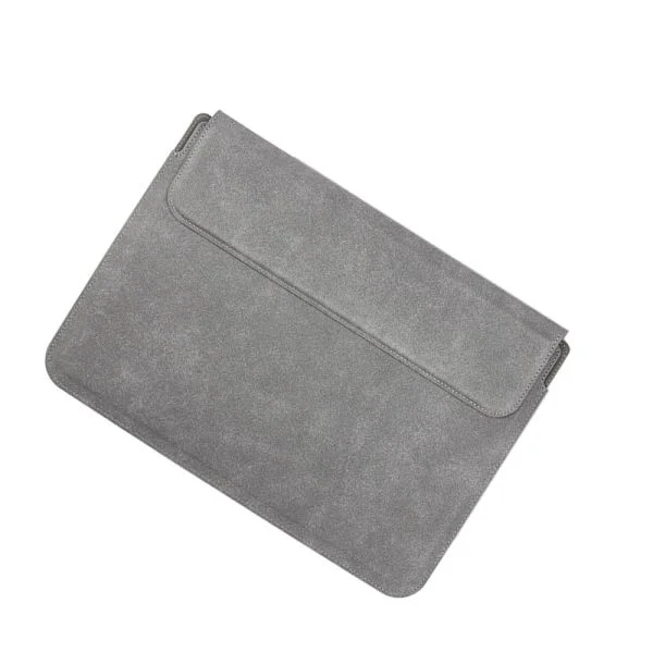 Leather Laptop Case 13.3/14 inch - Multifunctional Protective Case with Cooling Stand, compatible with Macbook, Dell, Lenovo Grey