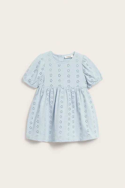 Kappahl | Klänning med broderie anglaise Blå 62 | Baby