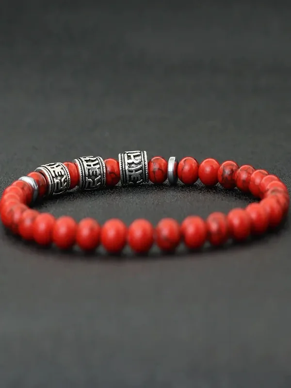 AliExpress - Noter Mantra Armband für Männer 6mm Howlith Lava Tigeraugen Perlen Armband Wikinger Zubehör Pulseras Para Hombre Tibet Armband
