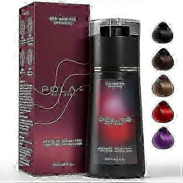 Hårfarve Shampoo, Polar Hårfarve Shampoo, Polar Haircare Instant Dye Shampoo, Naturlig Hårfarve Shampoo til Gråt Hår Dækning, Egnet til Kvinder & M