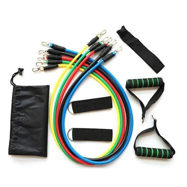 5-Pack Träningsband med Handtag / Motståndsband / Gummiband