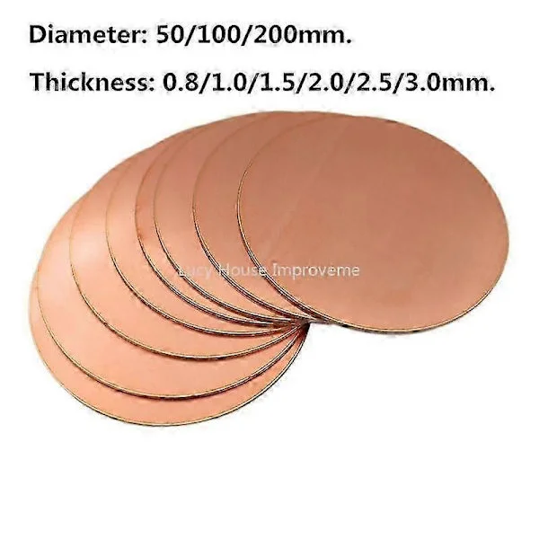 1/3/5 skive kobber Ga diameter 50Mm 100Mm 150Mm 200Mm H62 kobberplate