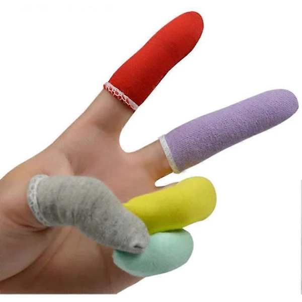 50 st Fingerstrumpor Bomull Fingerskydd Skyddande Tyg Fingerhandskar Fingerskydd Fingertoppsskydd Ärmar_Speciella gåvor