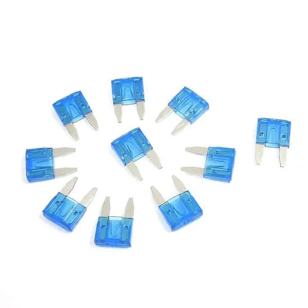 【BQ】10 x ATC mini flatstiftsikring for bil, 15 A blå