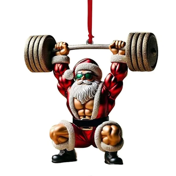 Julepynt Ornamenter Store Juletre Ornamenter Ornamenter Til Kollegaer Juletre To Henger Pynt Dobbelt Trykk Fitness Muskel