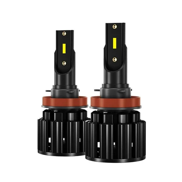 H11 h8 H9 LED-pære 6000k Hvid Nærlys, Fjernlys Bilforlygte H11 Erstatning Halogen Bil Eftermonteringspære - 2 stk.